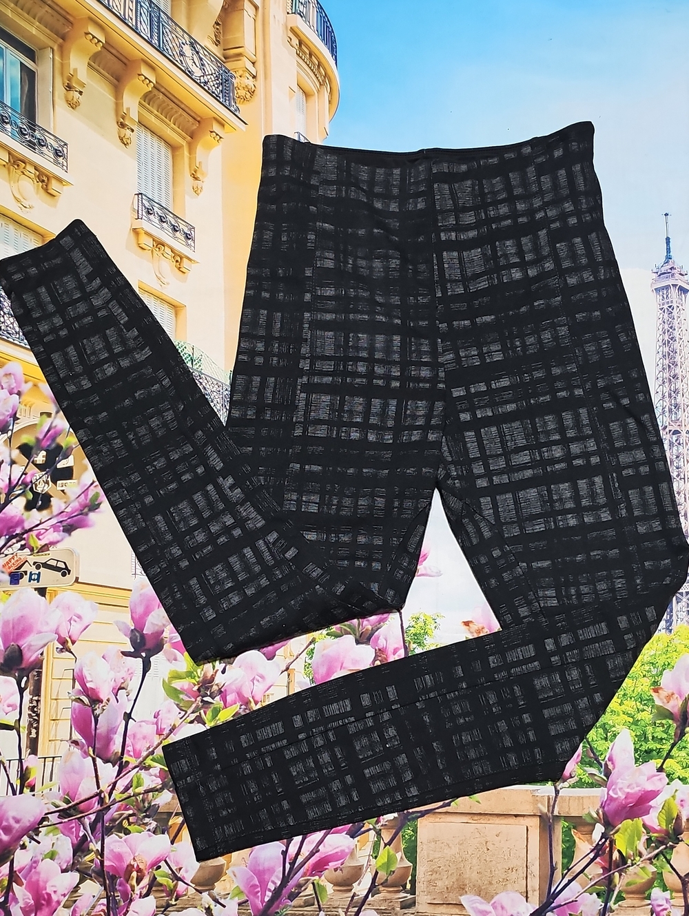 Lysse Black Gray High Rise Skinny Leggings Size Medium